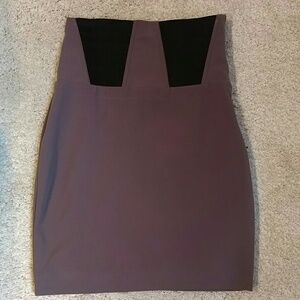 Elizabeth and James Black and Purple Pencil Skirt